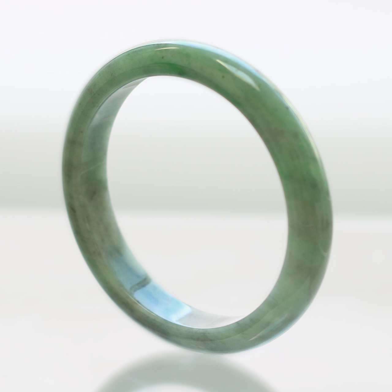 【内径 約58mm】 Marble Komaru 翡翠バングル A貨翡翠 jd_bg1440
