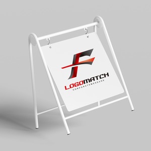 風を切るようなFのロゴ