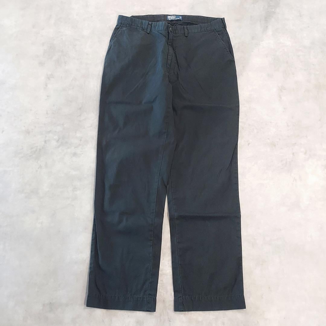 ポロバイ ラルフローレン W36 ポロチノ パンツ 90s 古着 黒 15533
