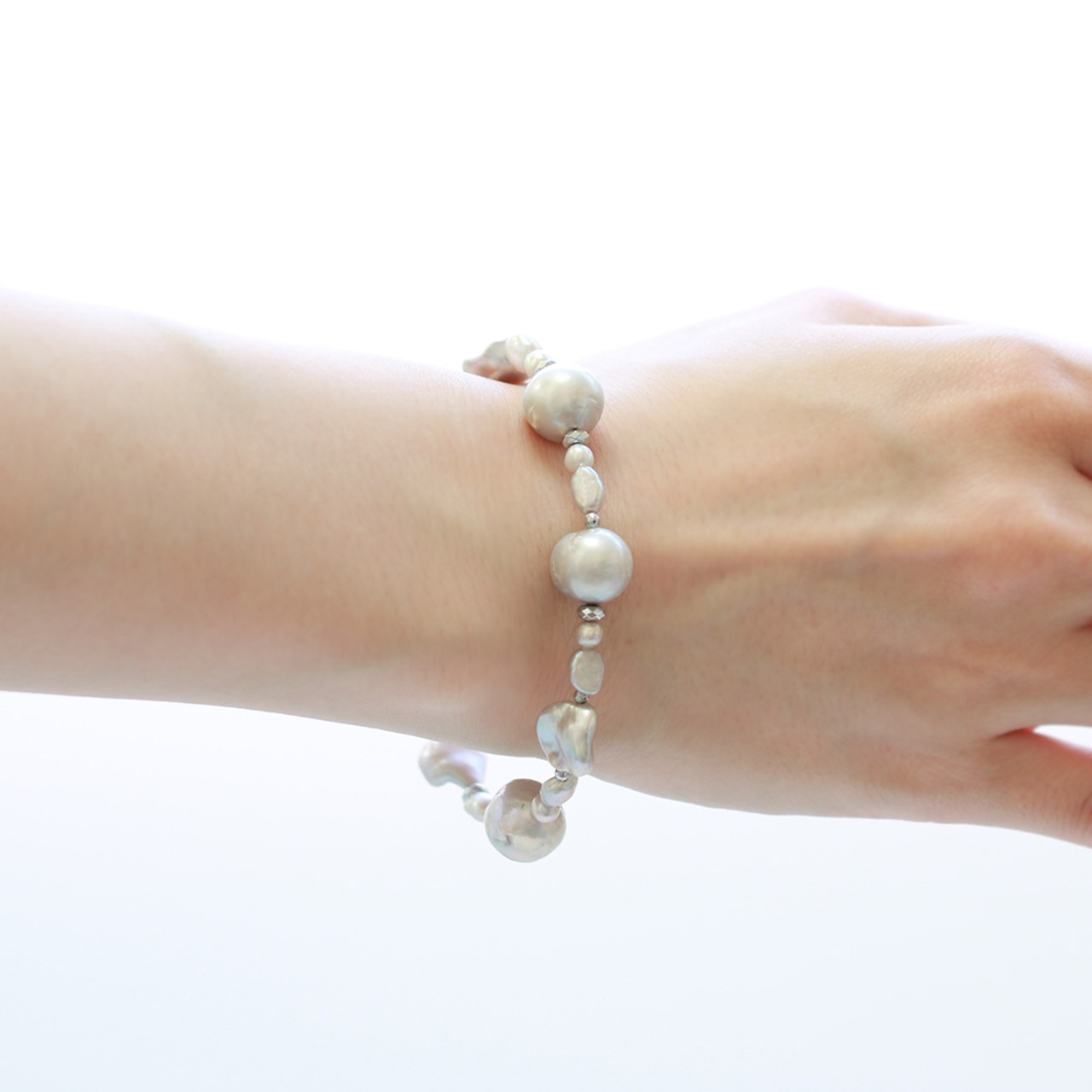GP gray pearl ブレスレット br1032