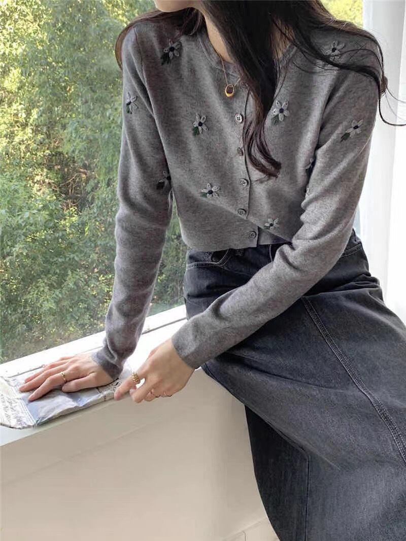 花柄カーディガン