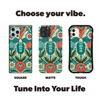 受注生産 iPhoneケース 亀とチューリップの民芸柄｜動物モチーフ PSYF018D