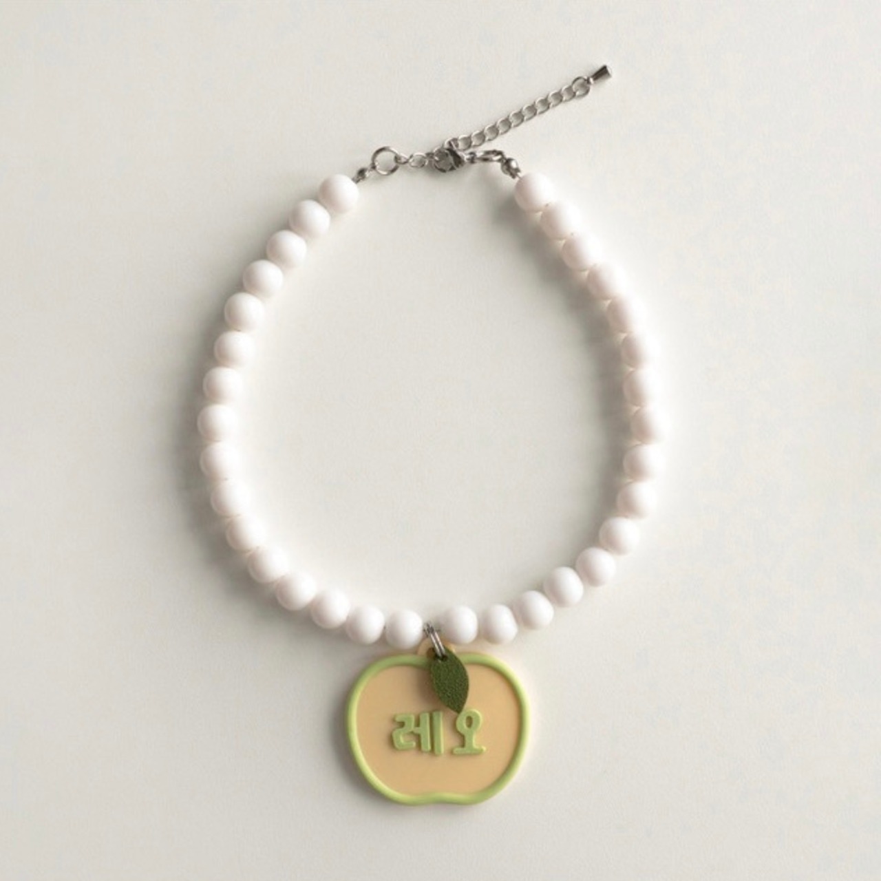 【予約】[ Snugroo ] Pet Necklace Beads｜Green Apple（季節限定） - 2