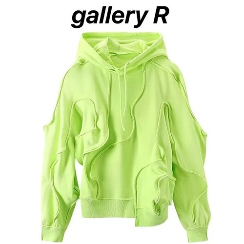 フーディー　ビビットカラー　トップス　プルオーバー　S/XL