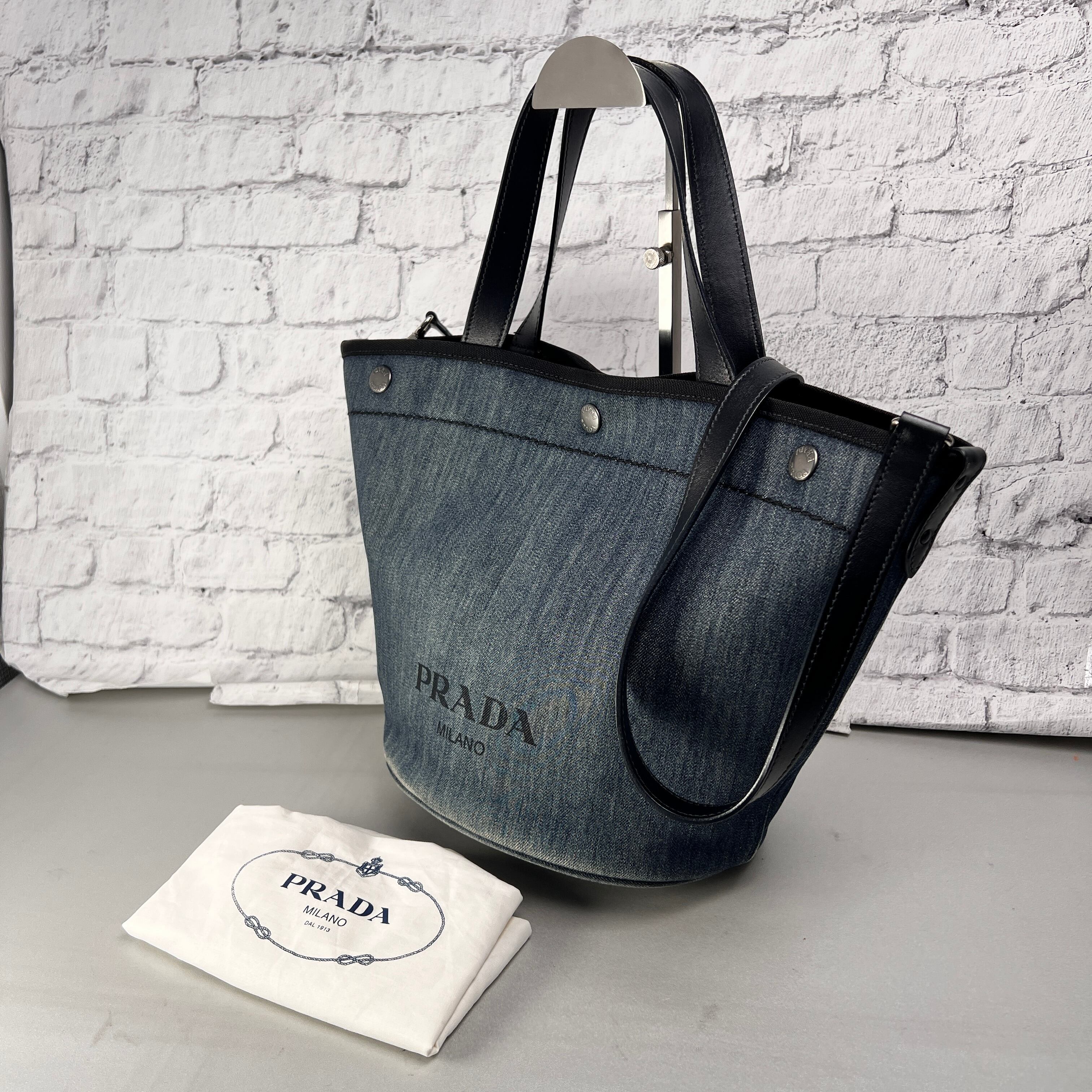 PRADA プラダ デニム トートバッグ 紺 A-14952 | JOLIJOU