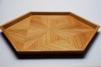 楡　hexagonal tray　0034