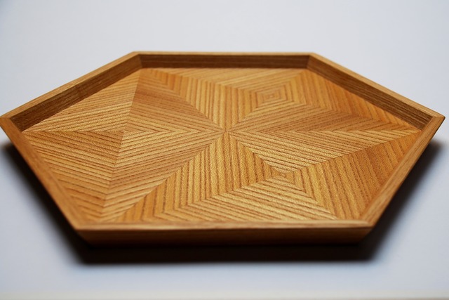 Ziricote hexagonal tray　0033