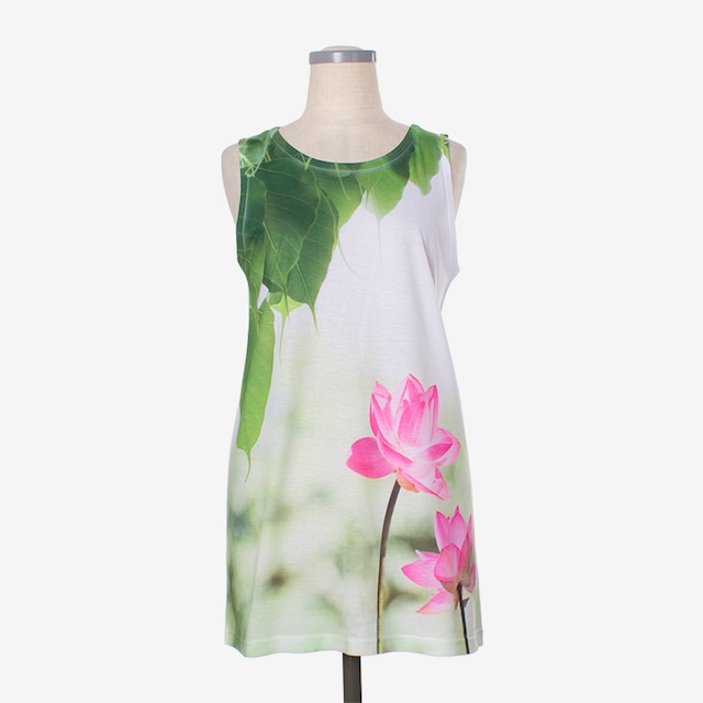 ヨガプリントタンク ボダイジュ１　Yoga Print tank top Bodhi Tree1