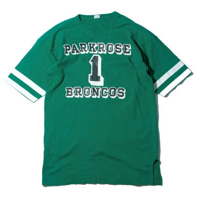 70's~ Champion Parkrose Broncos #1 football T-shirt[XL]