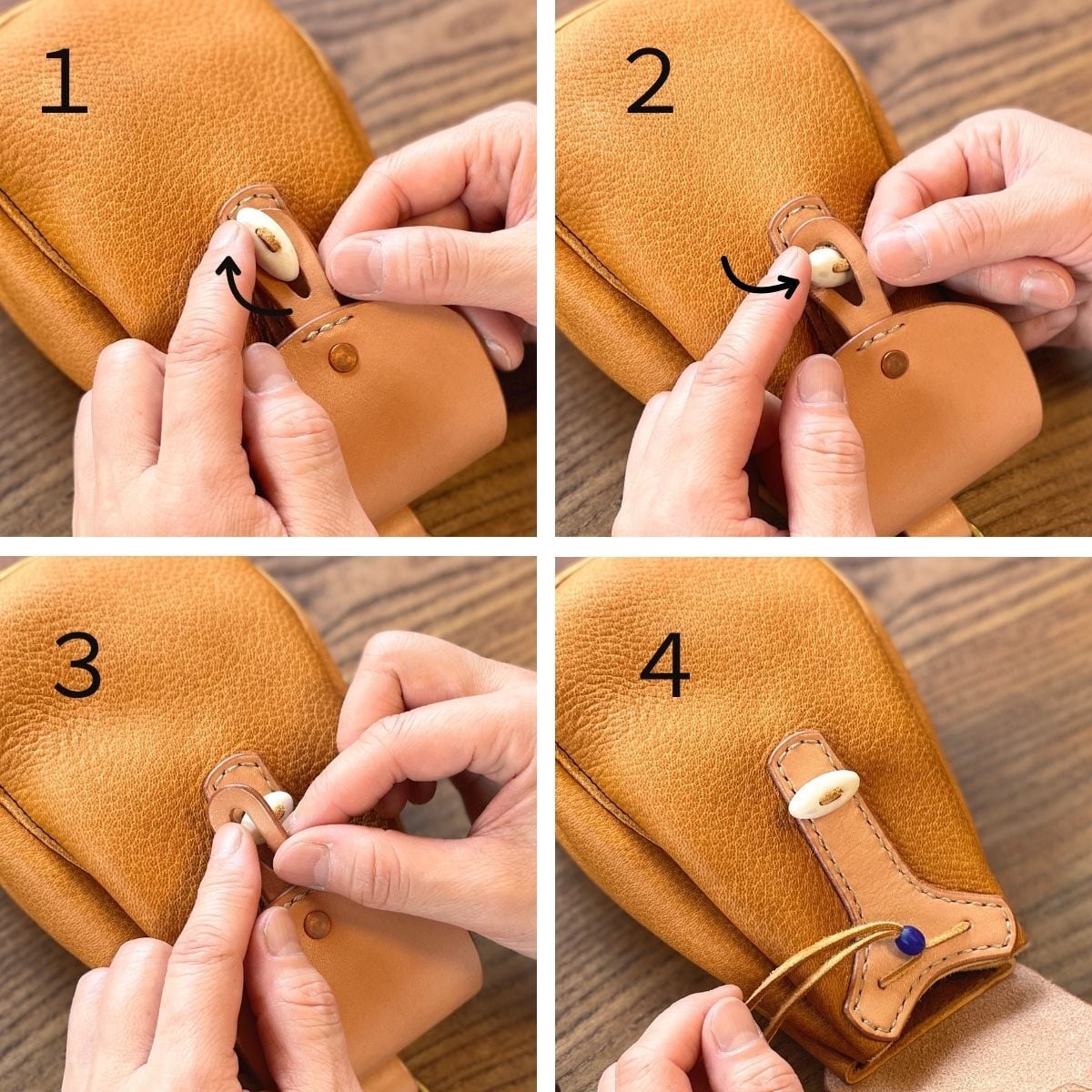 鹿革ベルトポーチ 刻印サービス付［全3色］Deerskin Belt Pouch［3