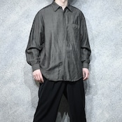 Claiborne linen rayon fly front shirt