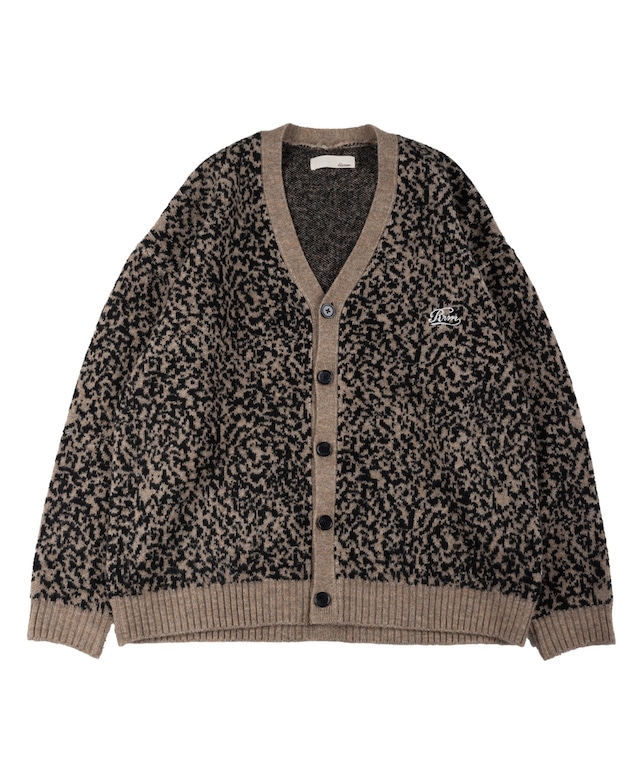 【#Re:room】LEOPARD JACQUARD BIG CARDIGAN［REK133］