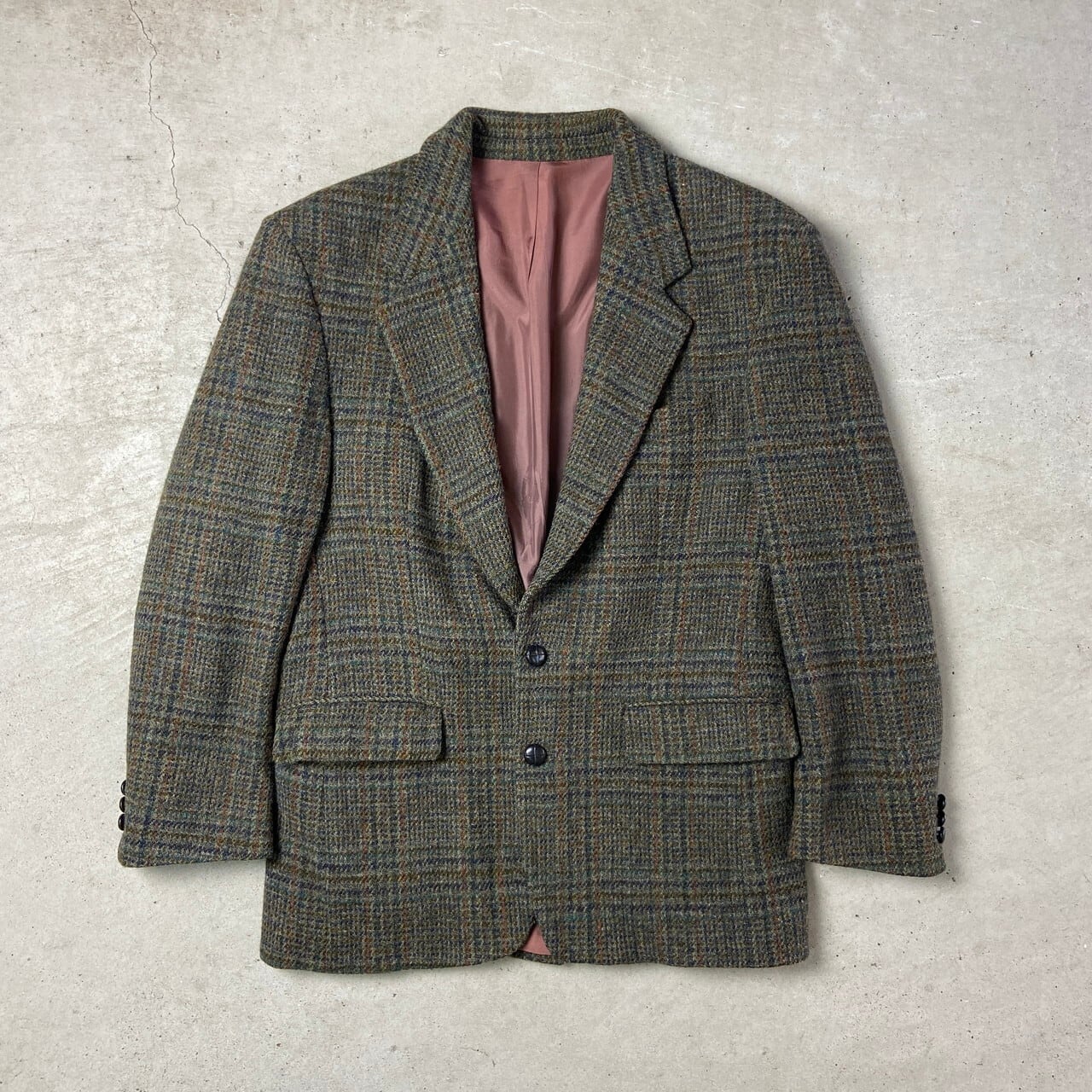 【美品】Harris tweed ヴィンテージ テーラードジャケット