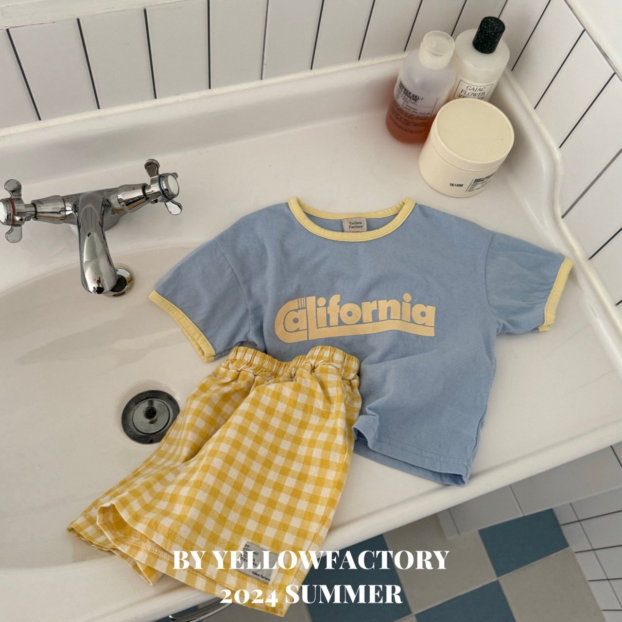 【 yellow factory】カリフォルニアTシャツ 80〜120cm ブルー240531 - 4