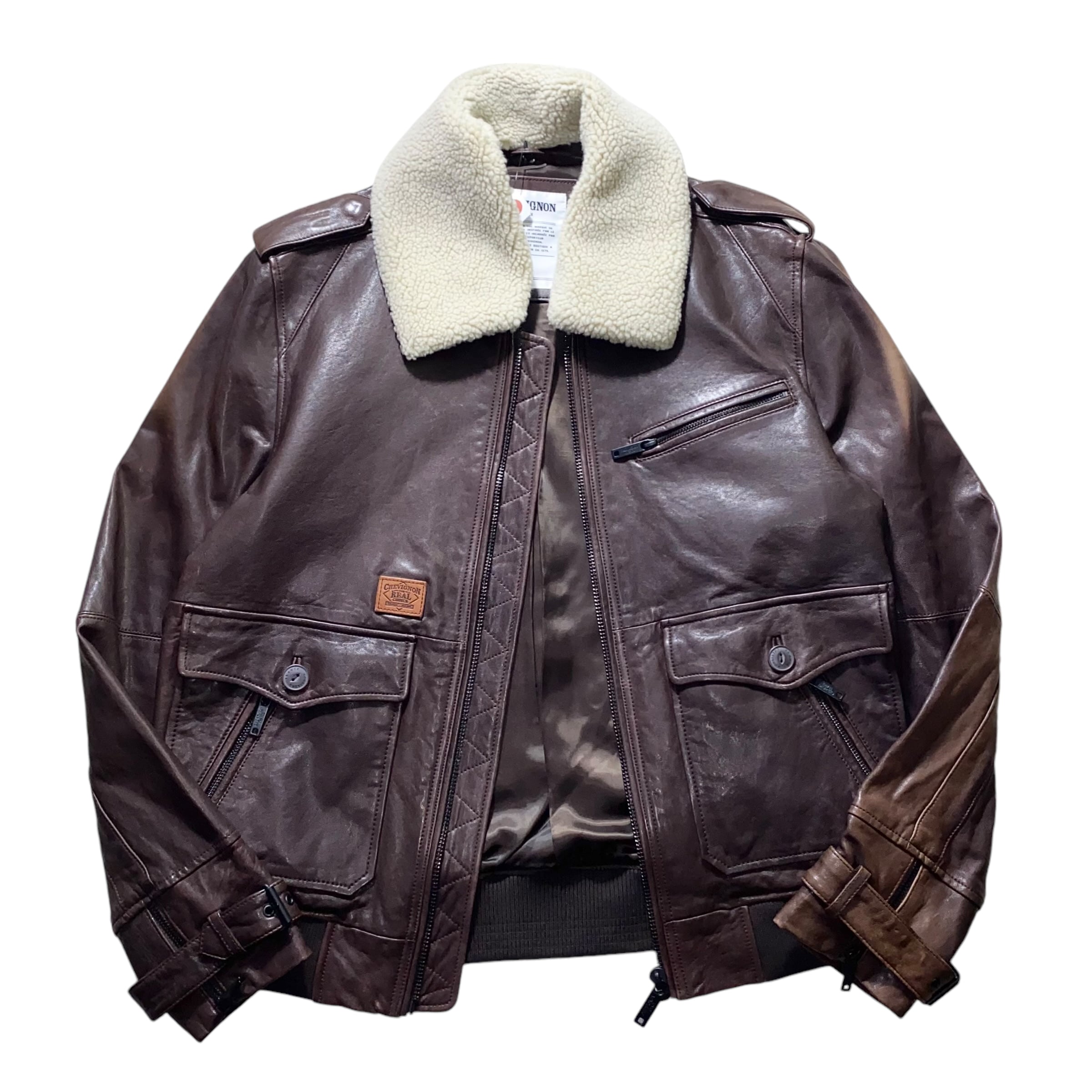CHEVIGNON “G-1” leather flight jacket | NOIR ONLINE CHEVIGNON “G-1” leather flight jacket | NOIR ONLINE