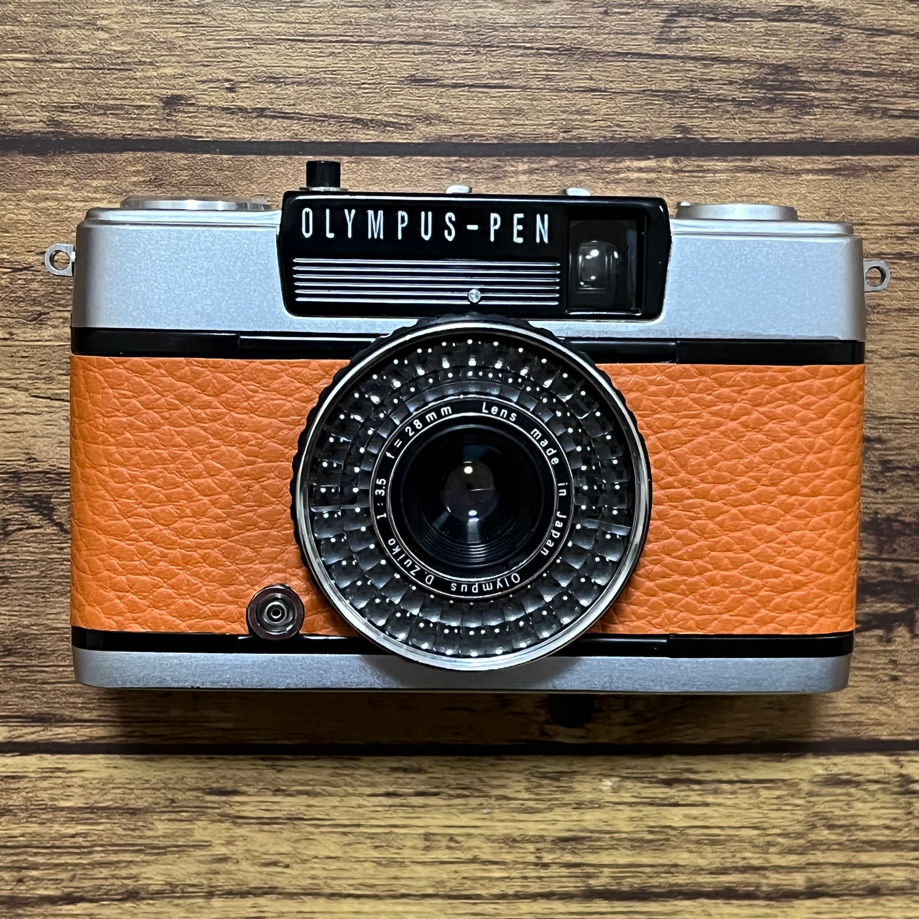 整備済・完動品】 OLYMPUS PEN EE-3 オレンジ - フィルムカメラ