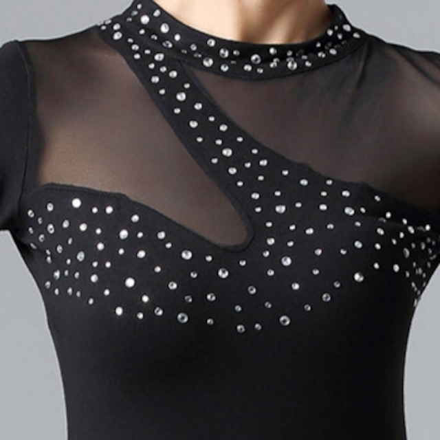 シースルースリーブ メッシュカット ビジュー カットソー ds1453