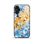 泡沫 - 和風 角丸型 強化ガラスiPhoneケース