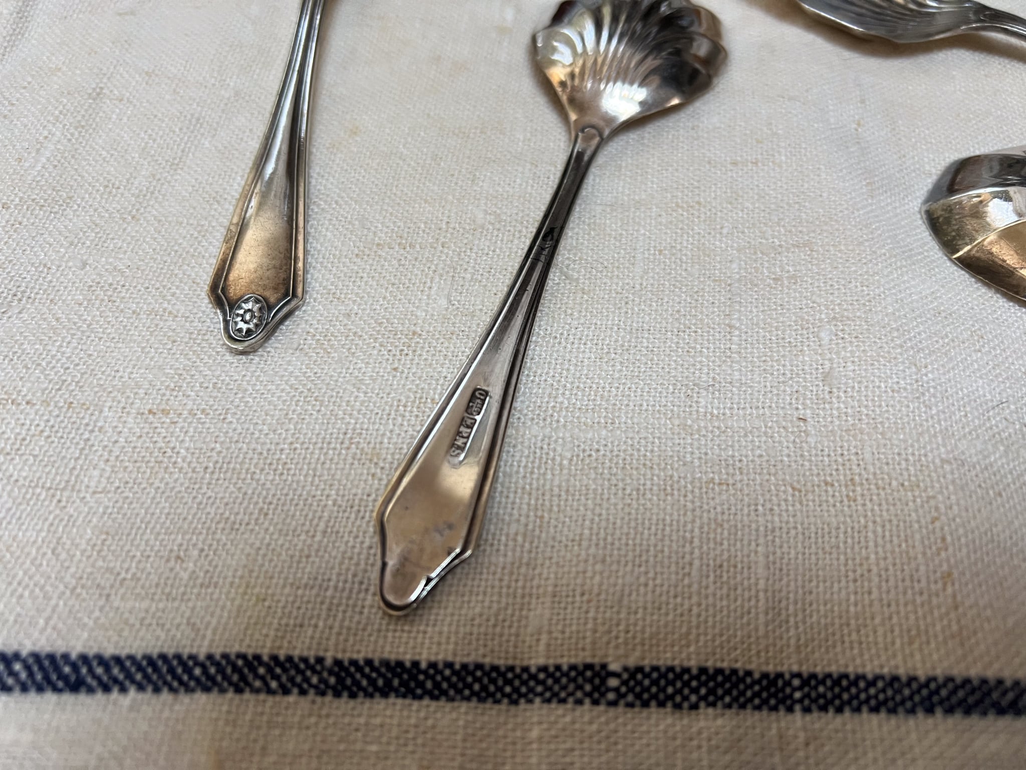 シェル型スプーン フランスアンティーク 銀メッキ ヴィンテージ