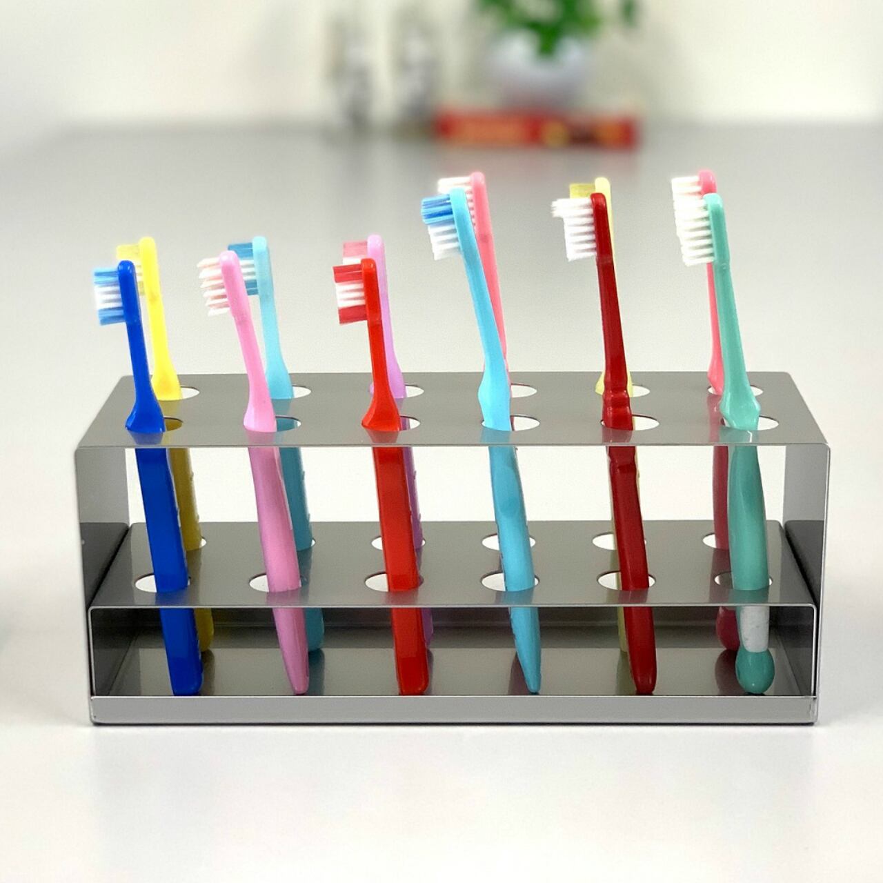 歯ブラシスタンド12人用 Aタイプ | Murakami-Stainless