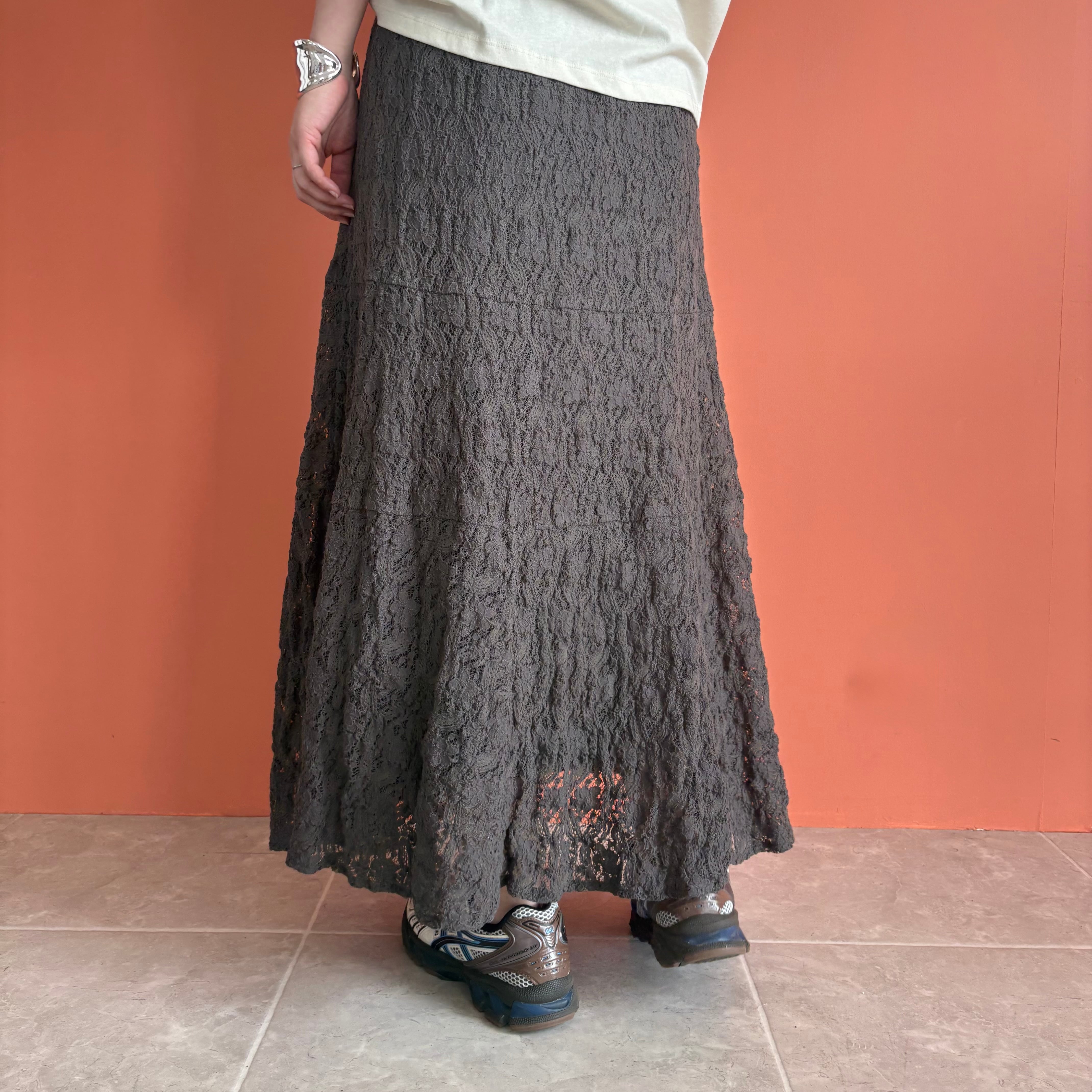 PRIORITY プライオリティ マーメイドレース スカート ブラック PRIORITY 】マーメイドレーススカート | valance 福井｜レディース