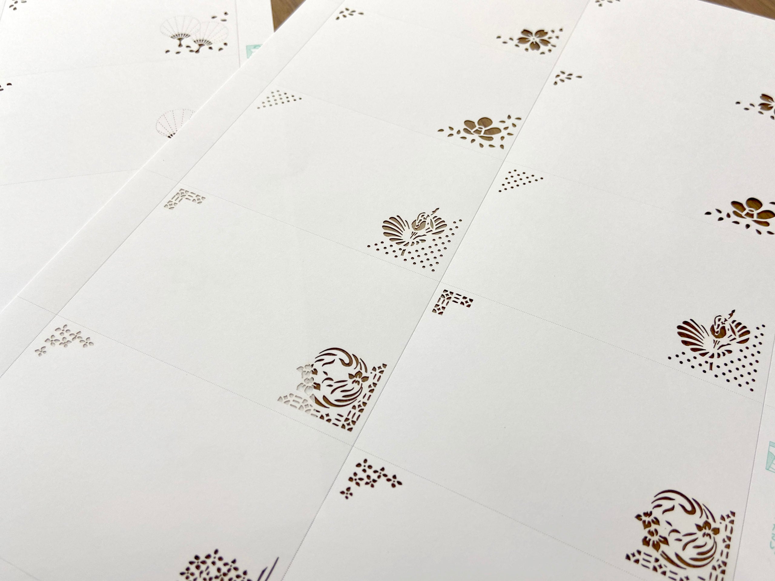 熊谷染型紙名刺シート“結い”