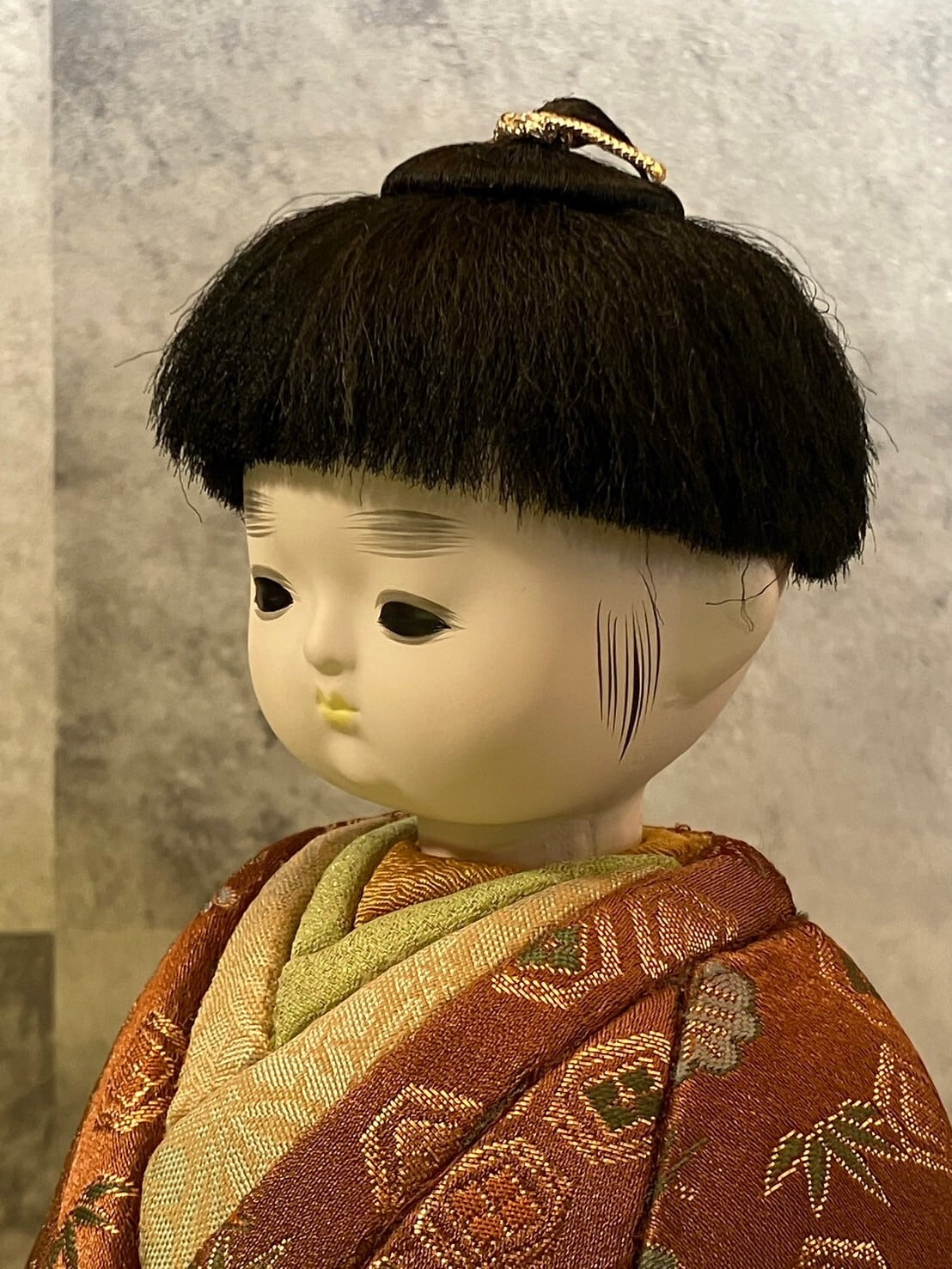 日本人形｜「無我」木目込み人形 なんとも言えない表情の男の子 | 淡竹