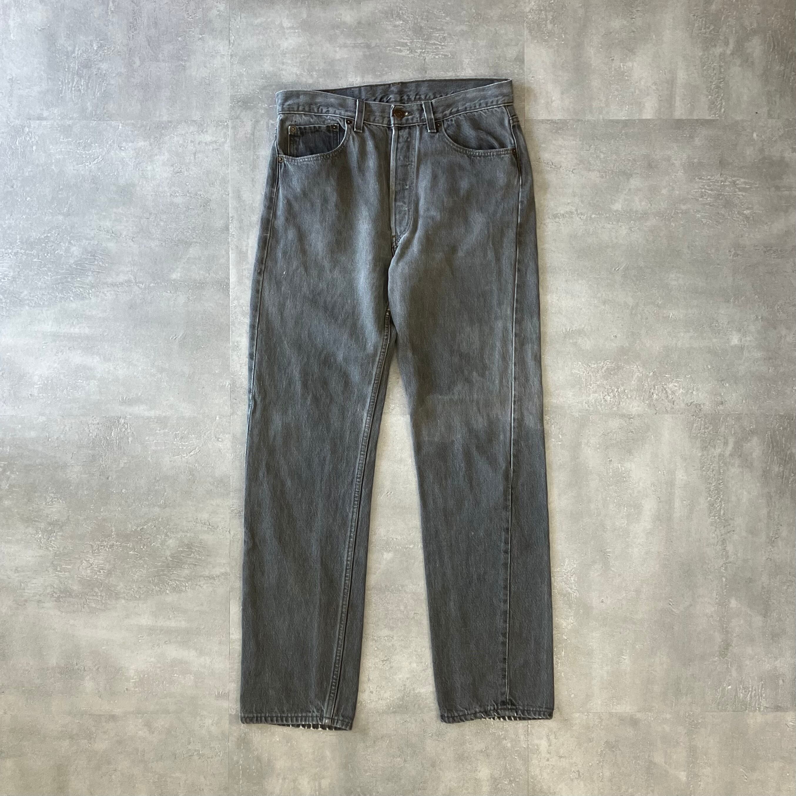 《実寸w32l32》levis501 90s usa製 先染めブラック デニム No.2302