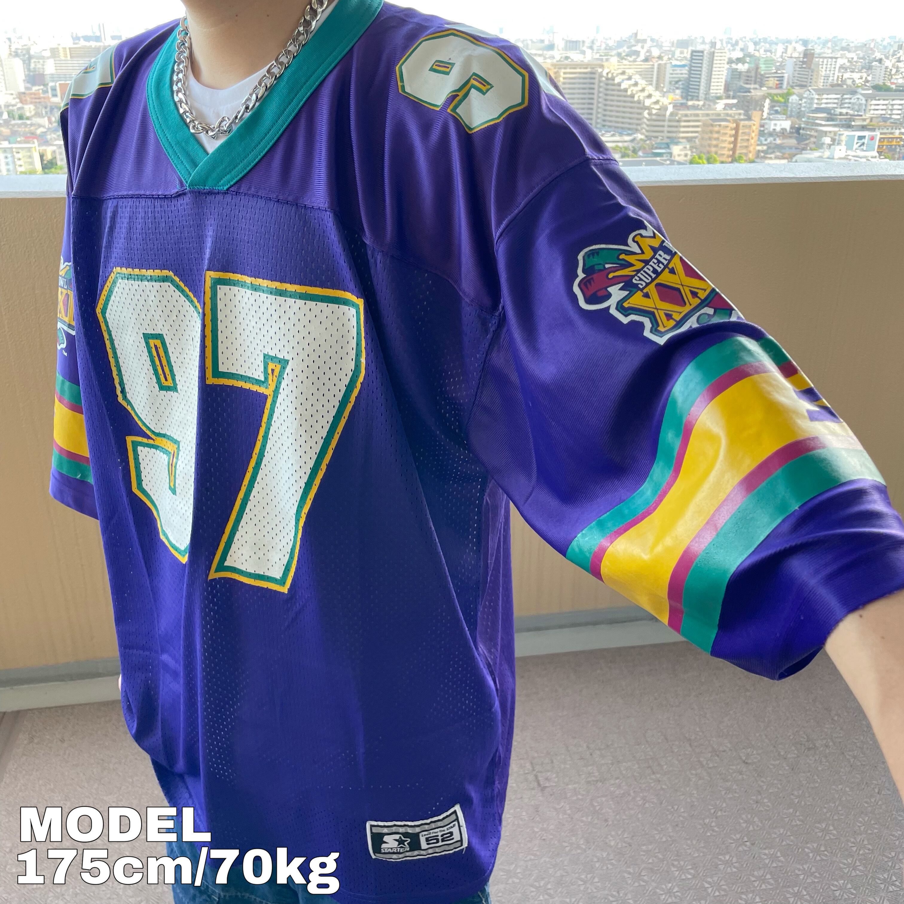 90s スターター スーパーボウル 紫パープル白 ゲームシャツ XL NFL | fuufu