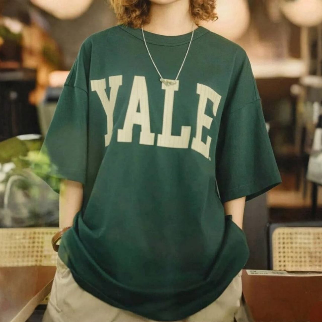 ロゴプリントオーバーサイズカレッジTシャツ A02056