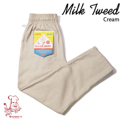 Chef pants Milk Tweed Cream シェフパンツ ミルクツィード クリーム UNISEX 男女兼用 Cookman クックマン イージーパンツ アメリカ