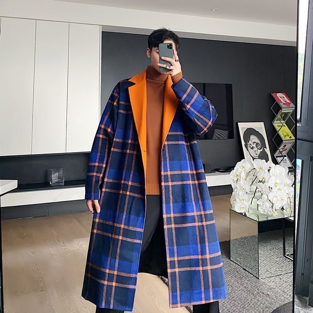 予約販売】ロングコート トレンチコート チェック柄 アウター ロング丈 