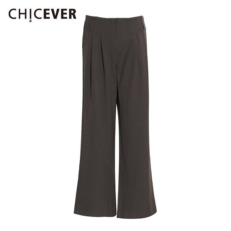 CHICEVERワイドレッグパンツウエストソリッドパンツレディース2020年春 スプリング 春物 ワイドパンツ ソリッドカラー 6base515867558326