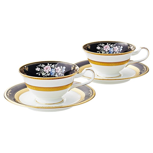 未使用ノリタケイブニングマジェスティ22cmプレート2枚　レストラン ノリタケ 食器 イブニングマジェスティ ティー・コーヒー碗皿ペア