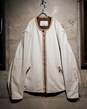 【Caka】“WILSONS” Tribal Paint Vintage Single Riders Leather Jacket