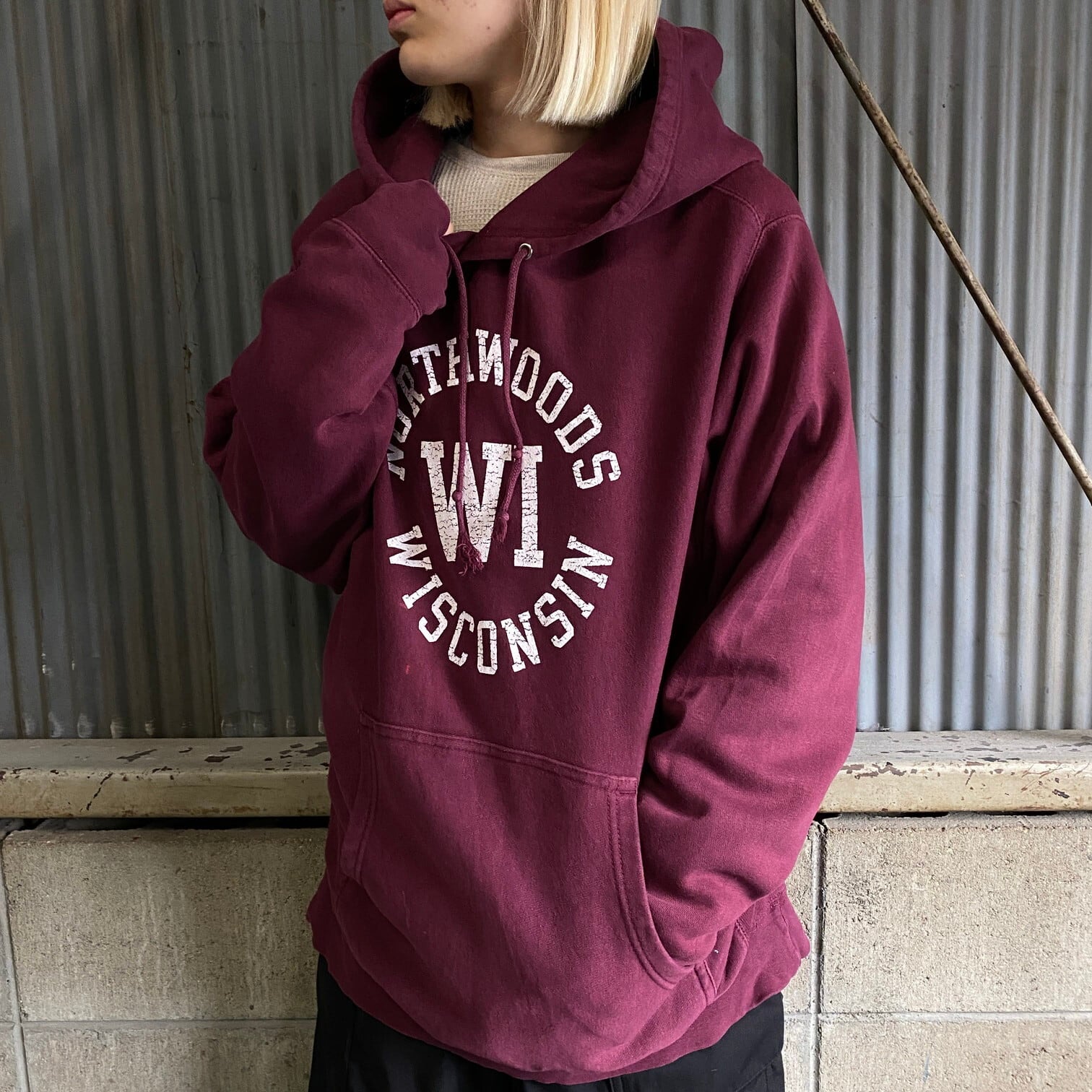MV SPORTS カレッジチーム ロゴ プリント スウェットパーカー メンズM 