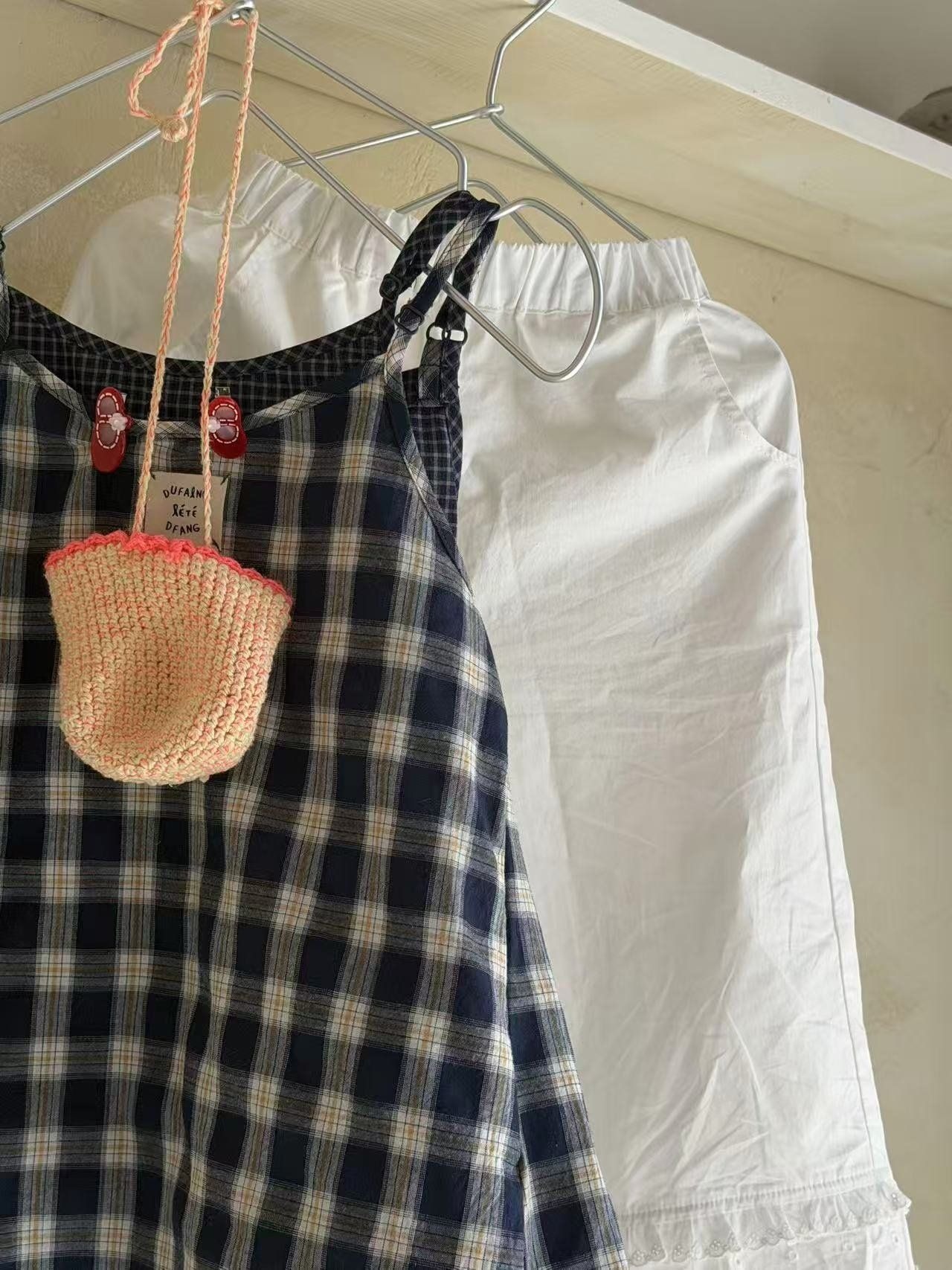 [aiai] Check Sleeve Blouse / [아이아이] 체크슬리브블라우스