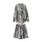 Ink wash painting print two-piece set (ME489)