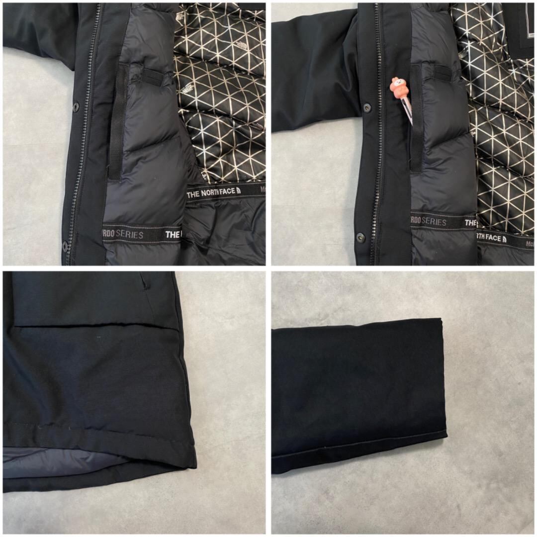 ノースフェイス ダウンジャケット マクマード 刺繍 フード S 黒 12775