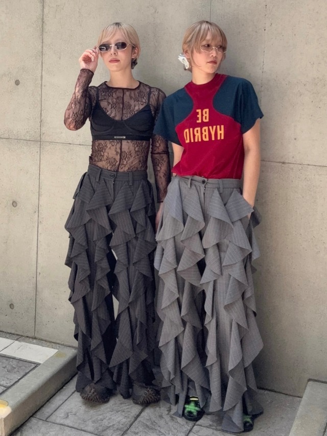 【26AW】BELPER  ベルパー / ラッフル パンツ / RUFFLE TROUSERS