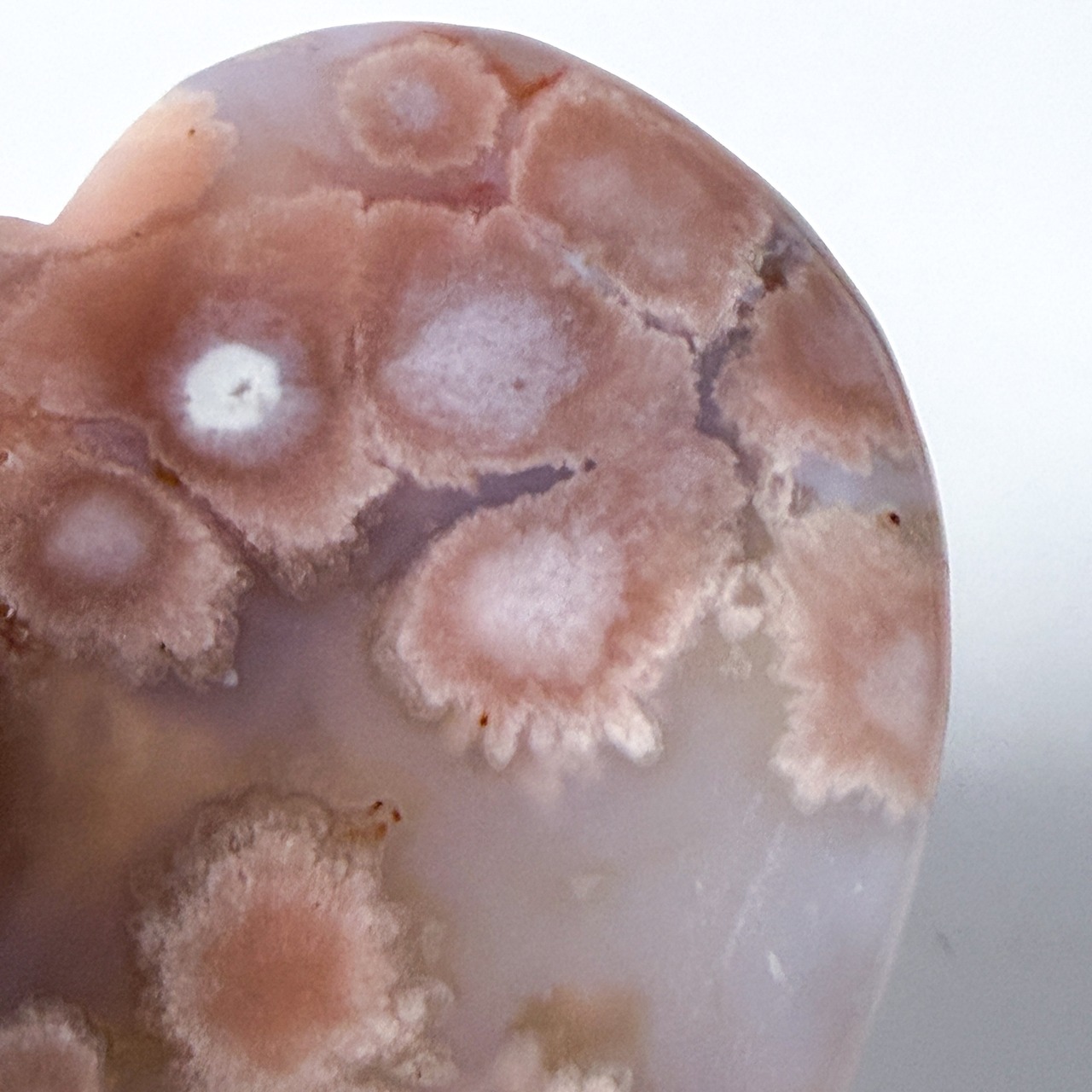 フラワーアゲート ハート プレート ＊ Flower Agate ＊ 天然石