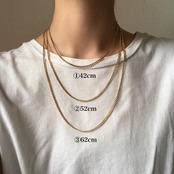 Curb Chain Necklace – 3 Lengths［GSN010］