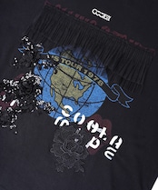 フリル&レースパッチTシャツ (BLACK) CQ-47004