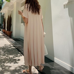 ハイウエストプリーツワンピース 3col 231604