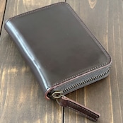 HORWEEN シェルコードバン ミドルウォレット バーガンディ