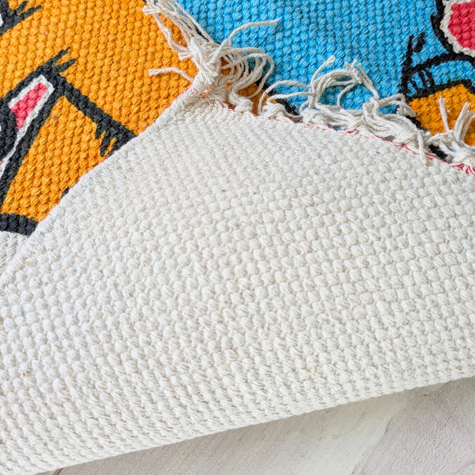 【 Garfield ( ガーフィールド ) 】 『CAT FOOD』COTTON MAT /  コットンマット/ Floor Mat / フロアマット〚アメリカン雑貨 アメトイ〛