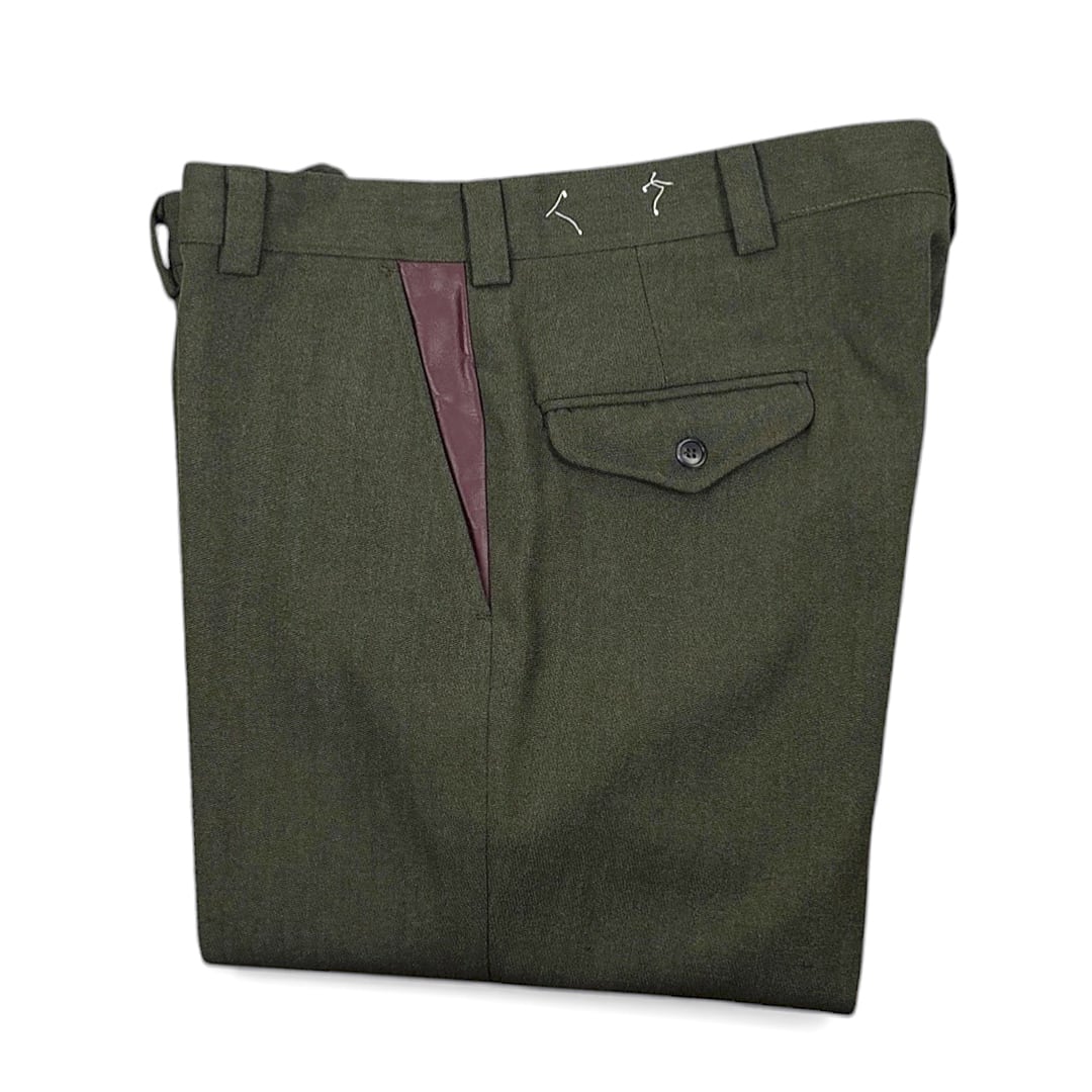 70s 美品 エルエルビーン USA製 ヴィンテージ ロガーパンツ ウールパンツ オリーブグリーン タロンジップ サスペンダーボタン L.L.BEAN サイズW34 古着 EZ0840