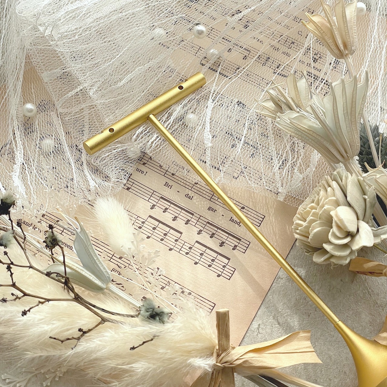 【1個】24時間限定予約販売♪90×50cmパール付きレース布 ホワイト