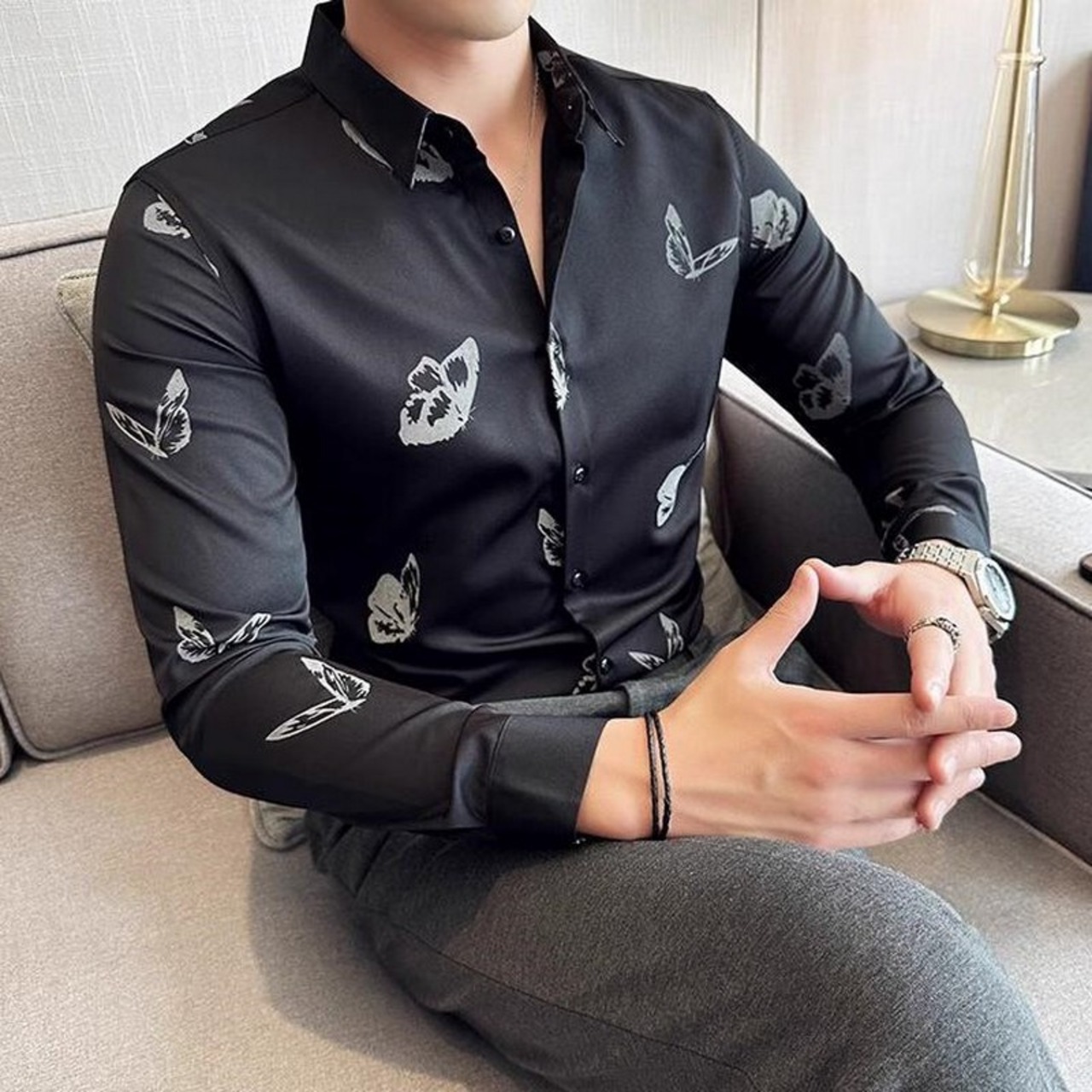 slim shirt tops 00179