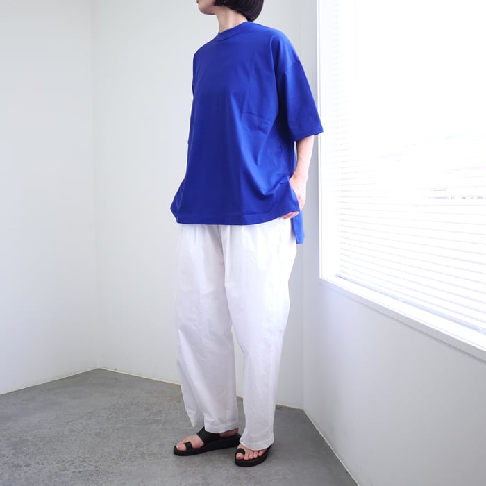 TRAVAIL MANUEL（トラバイユマニュアル） ミディ天竺ビッグスリットT